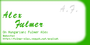 alex fulmer business card